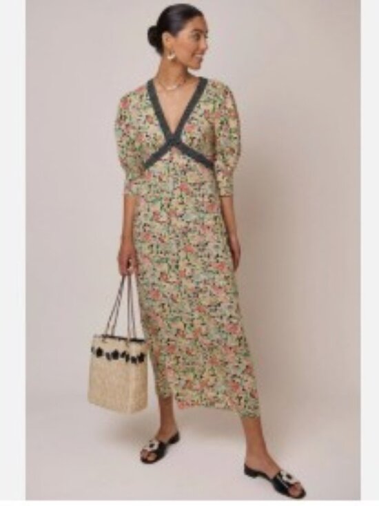 RIXO Dresses & Skirts - RARE RIXO London Deanna Dress - Black Summer Meadow Dot Mix - Size Small